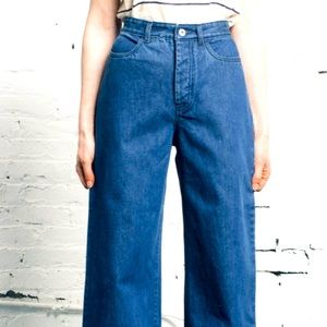 Kowtow Stage Pant Denim High Wide Organic Cotton M